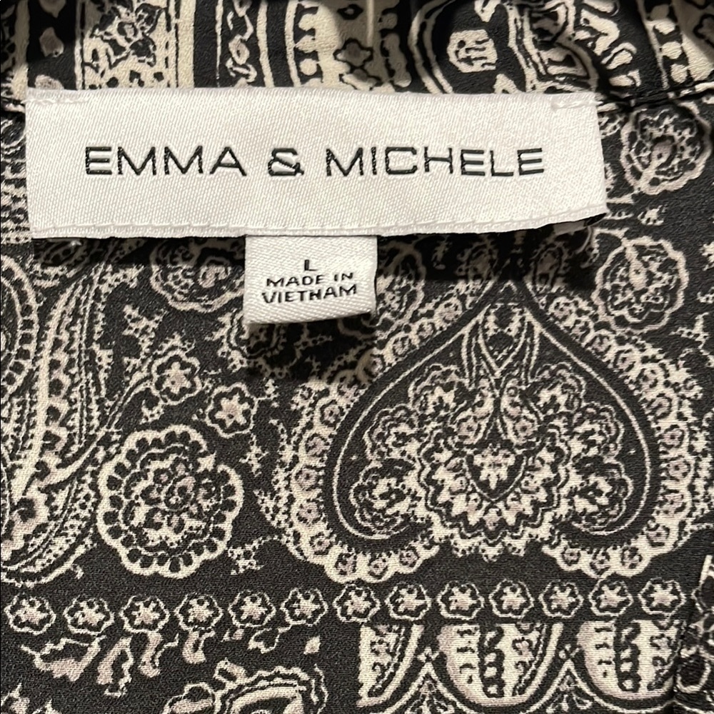 Emma & Michele Black Maxi Dress with Bishop Sleeves - Picture 2 of 9